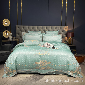 Conjunto de camas de design europeu de algodão de algodão